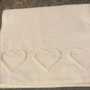 White Heart Embroidered Table runner